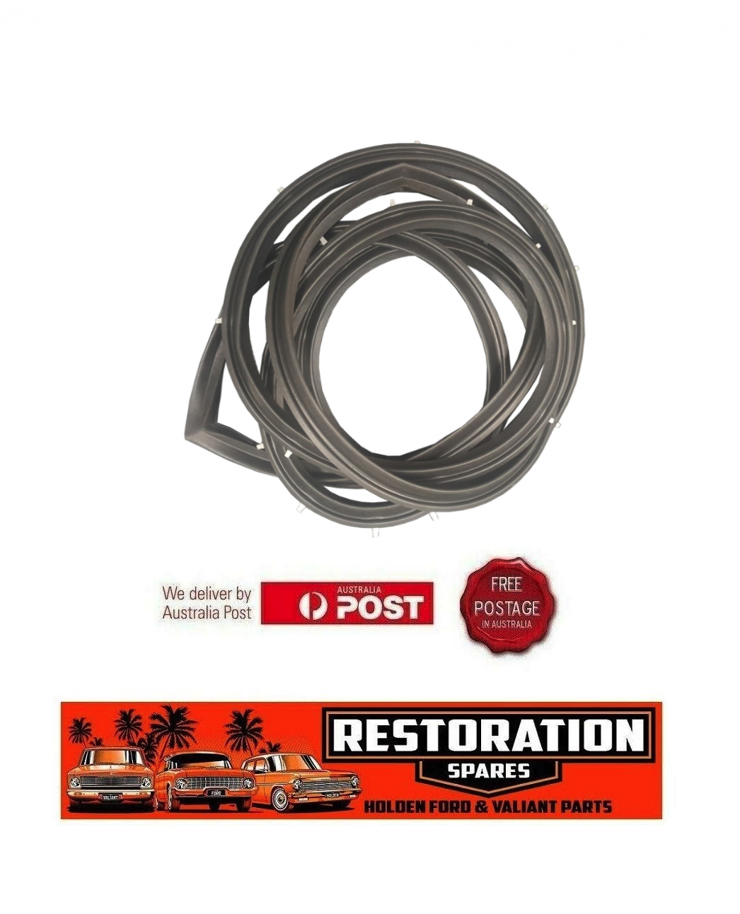 TOYOTA CROWN MS50 SEDAN RIGHT HAND REAR DOOR SEAL WITH MITRED CORNERS