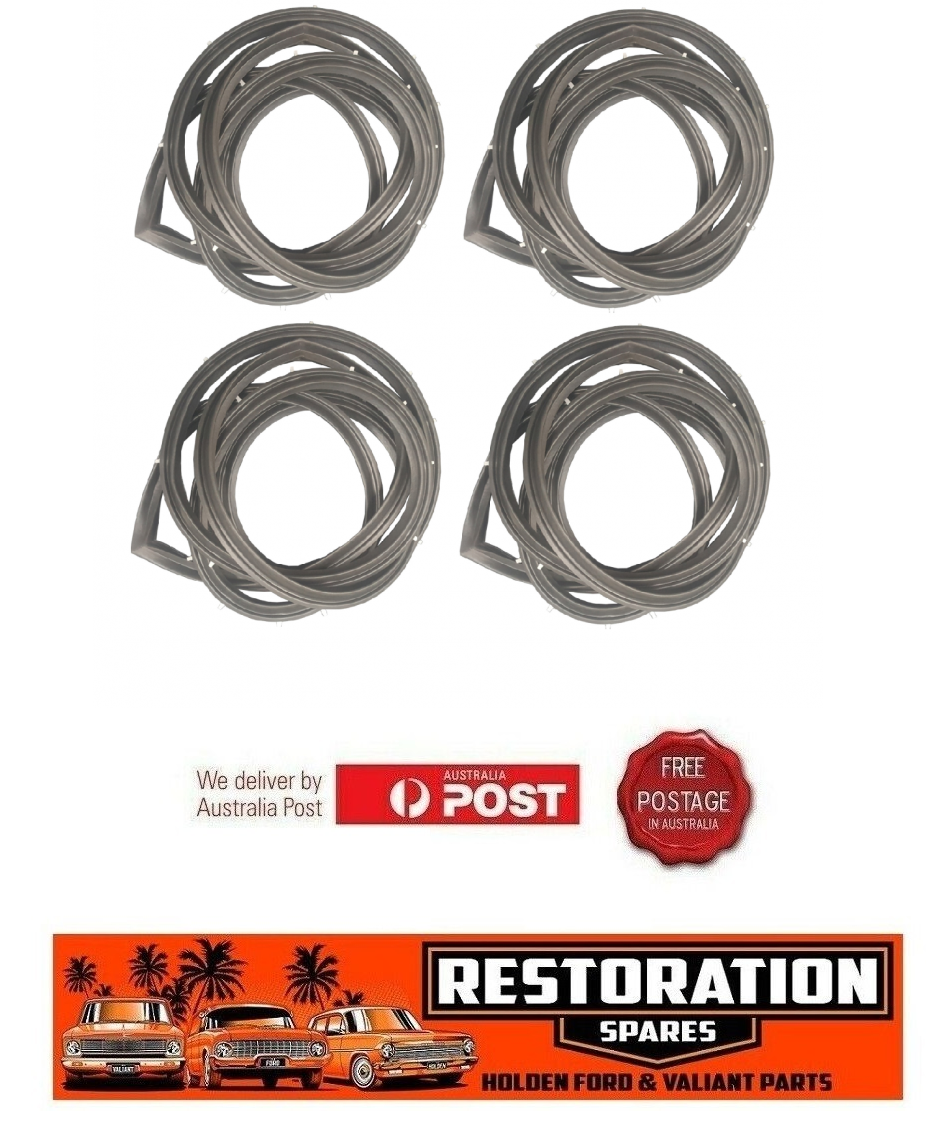 NISSAN DATSUN 200B SEDAN OR WAGON FRONT AND REAR DOOR SEAL SET (ALL 4 DOORS)