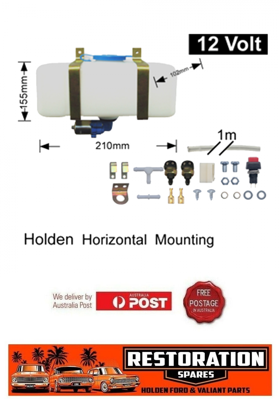 HOLDEN STYLE UNIVERSAL WASHER BOTTLE KIT