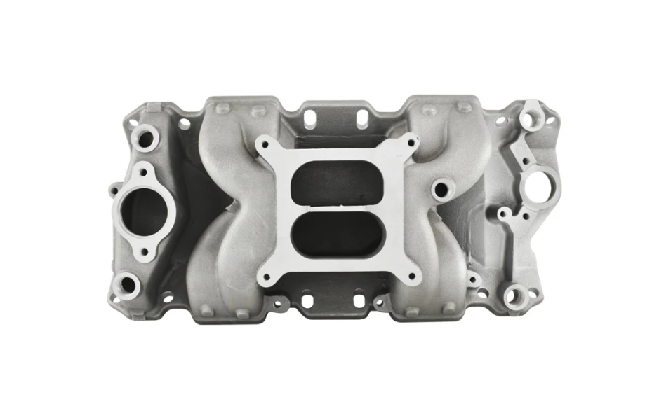 INTAKE MANIFOLD SMALL BLOCK CHEV DUEL PLAIN (NON EGR) 1600 TO 6500 rpm.