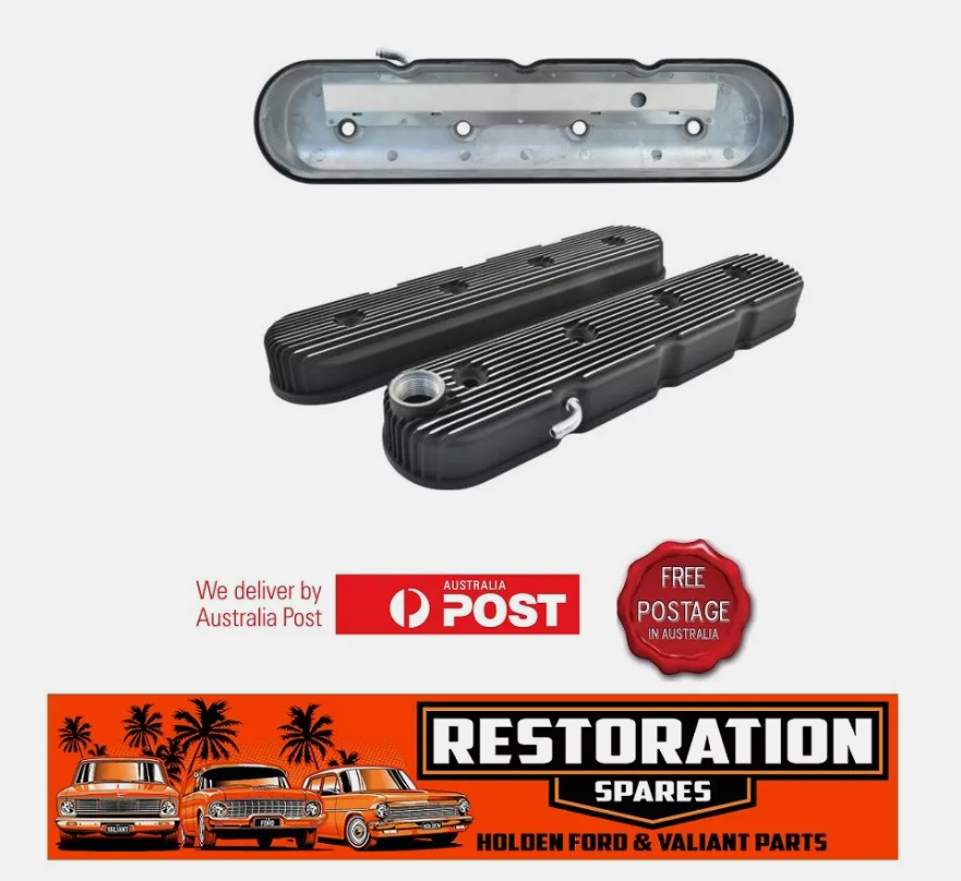 HOLDEN COMMODORE LS MOTOR BLACK ALLOY TAPPET COVERS