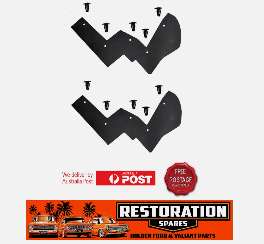 CHRYSLER VALIANT AP5 AP6 VC UPPER SPLASH SHIELD KIT WITH CLIPS