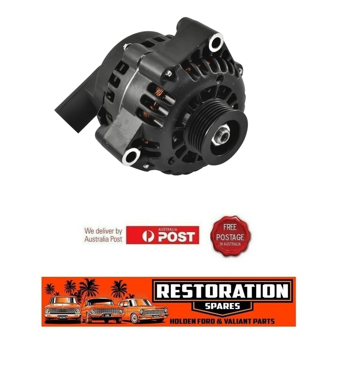 HOLDEN GM CHEV LS ENGINE HIGH OUTPUT BLACK ALTERNATOR 180amps