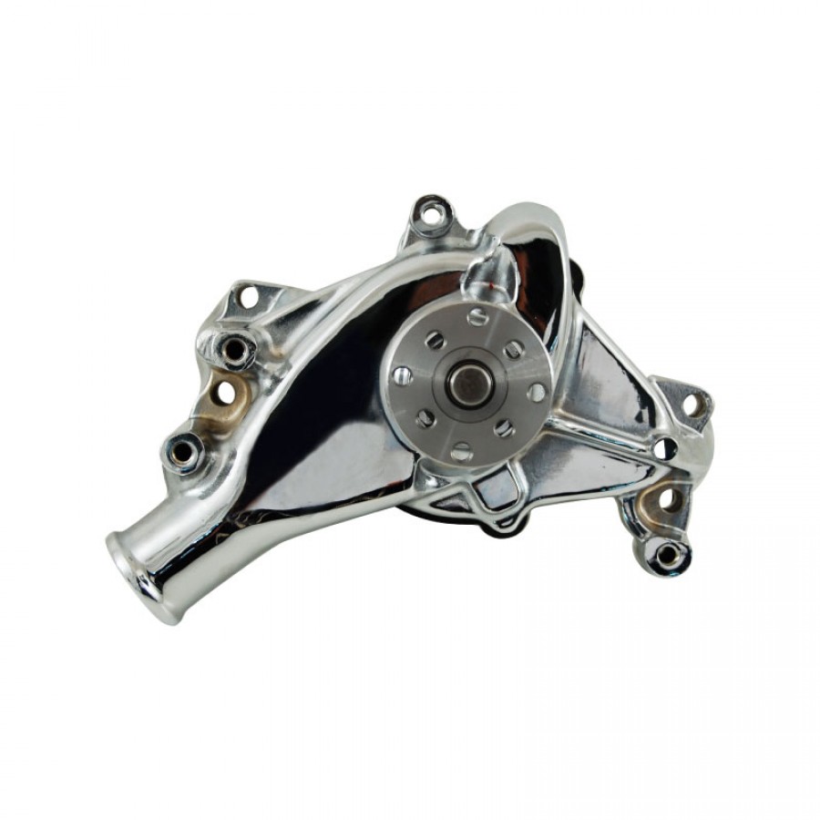 ALUMINIUM SMALL BLOCK CHEV LONG NOSE WATER PUMP CHROME HOLDEN