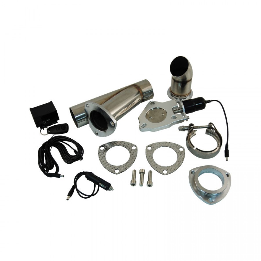 STAINLESS STEEL 2-1/2″ ELECTRIC EXHAUST CUT-OUT KIT WITH REMOTE