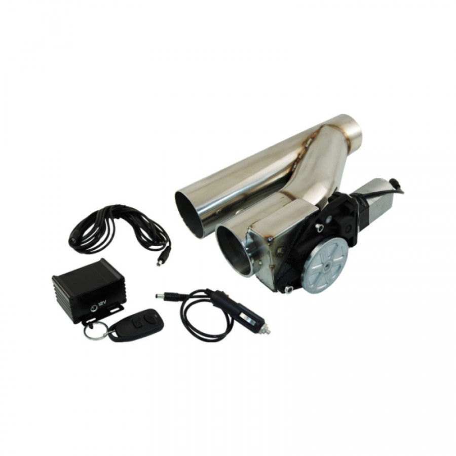 2 1/2 inch REMOTE CONTROL STAINLESS STEEL ELECTRIC EXHAUST CUTOUT