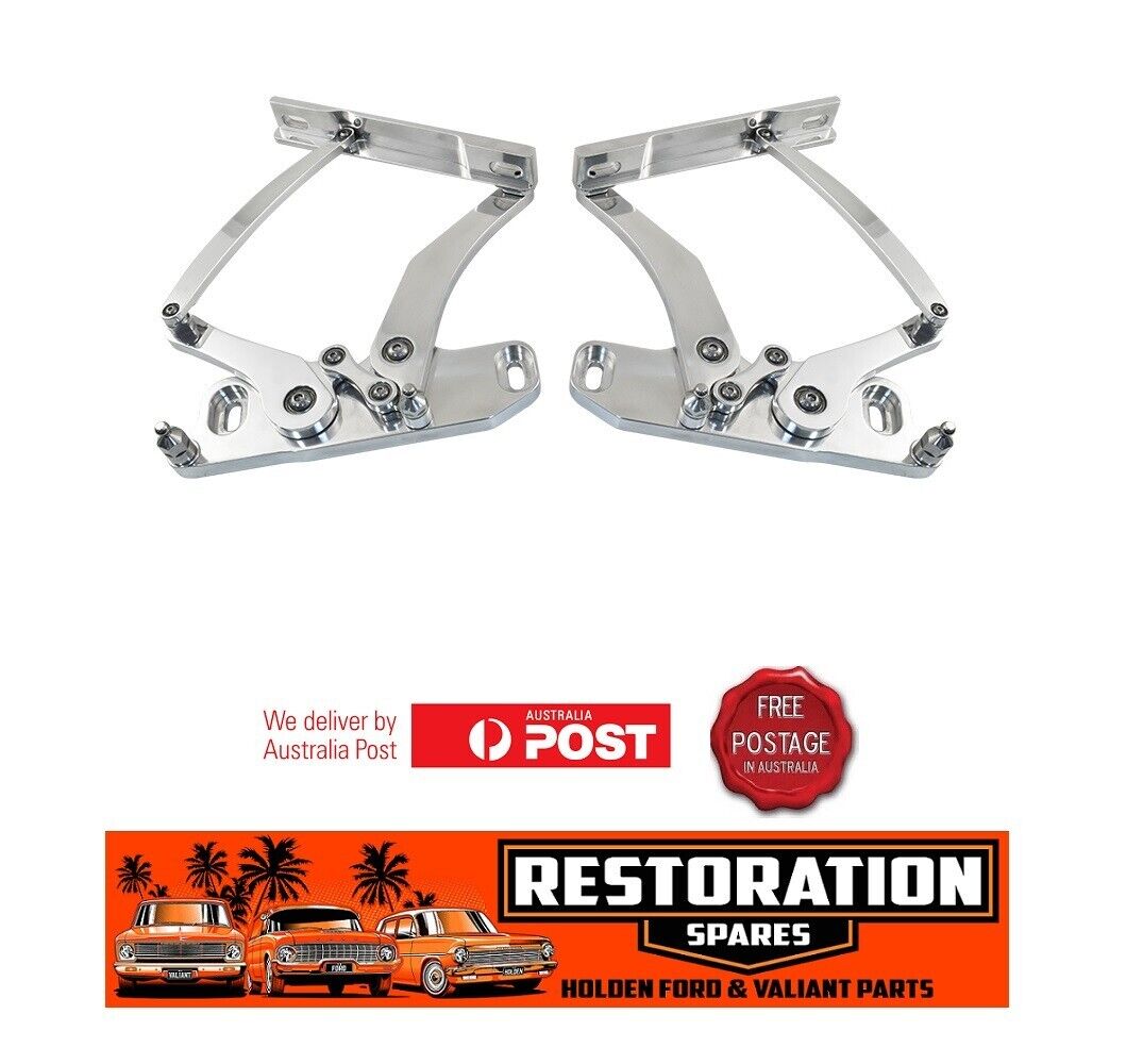 HOLDEN HK HT HG BILLET 6061-T6 ALLOY BONNET HINGE KIT