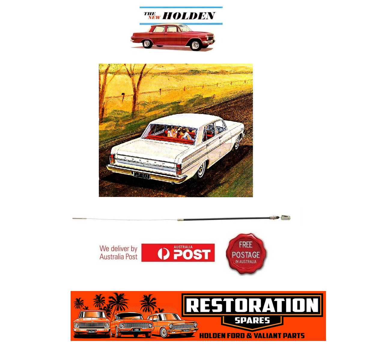 HOLDEN EJ EH INTERMEDIATE HANDBRAKE CABLE