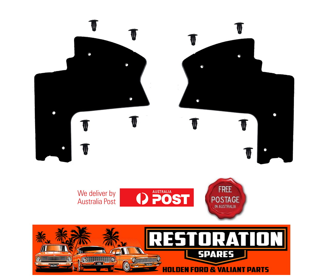 CHRYSLER VALIANT AP5 AP6 VC UPPER INNER FRONT GUARD SEALS WITH CLIPS