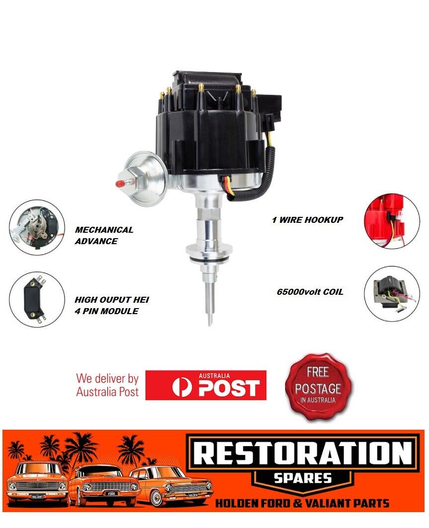 CHRYSLER VALIANT 273 318 340 360 HEI DISTRUBUTOR WITH 65000volt IN BUILT COIL