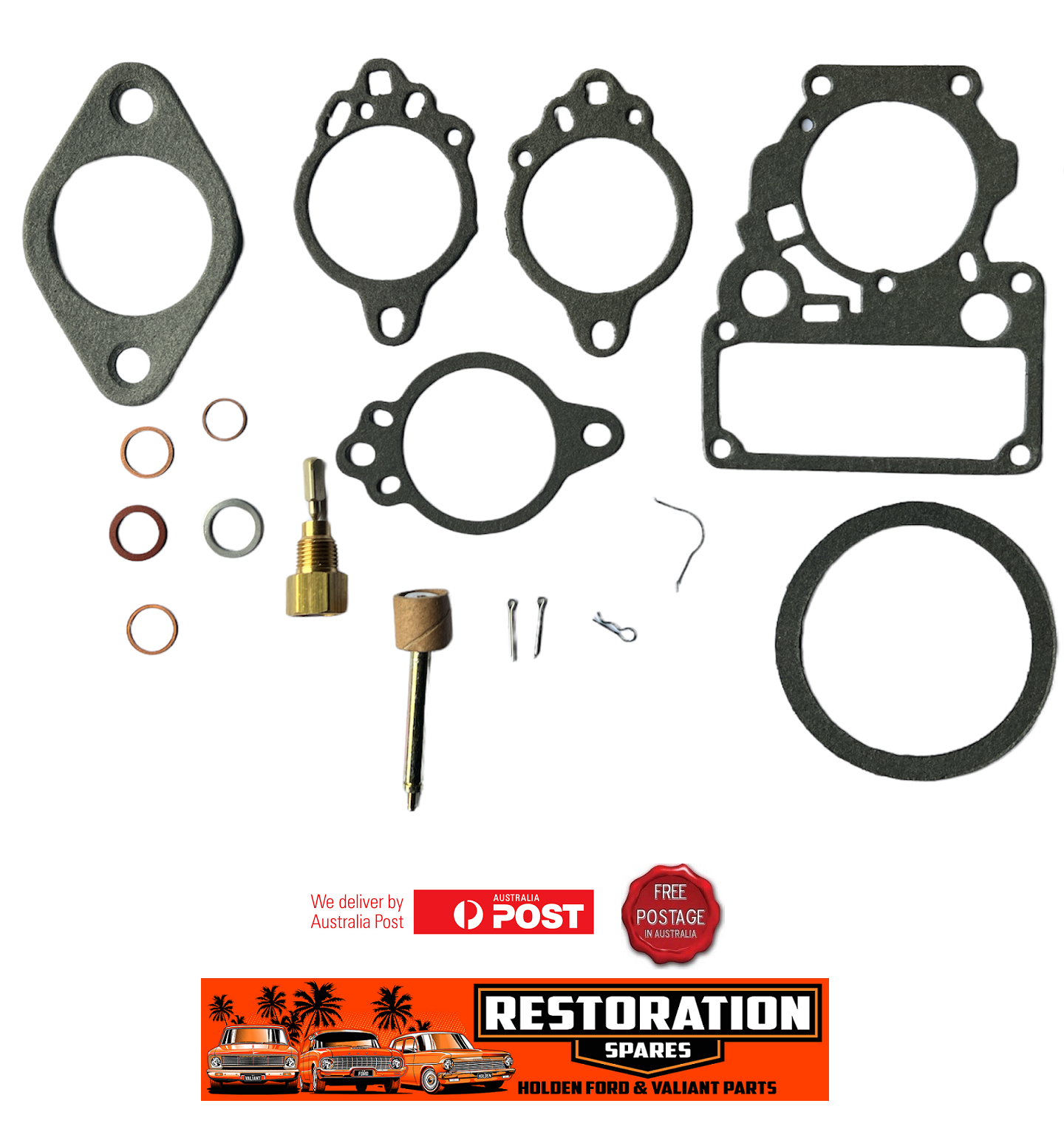 CARBURETTOR REBUILD KIT XA 250 MOTOR MANUAL TRANS, XB ALL CORTINA TC TD 200 AND 250 MOTORS F100 F250 F350 MANUAL TRANSMISSION