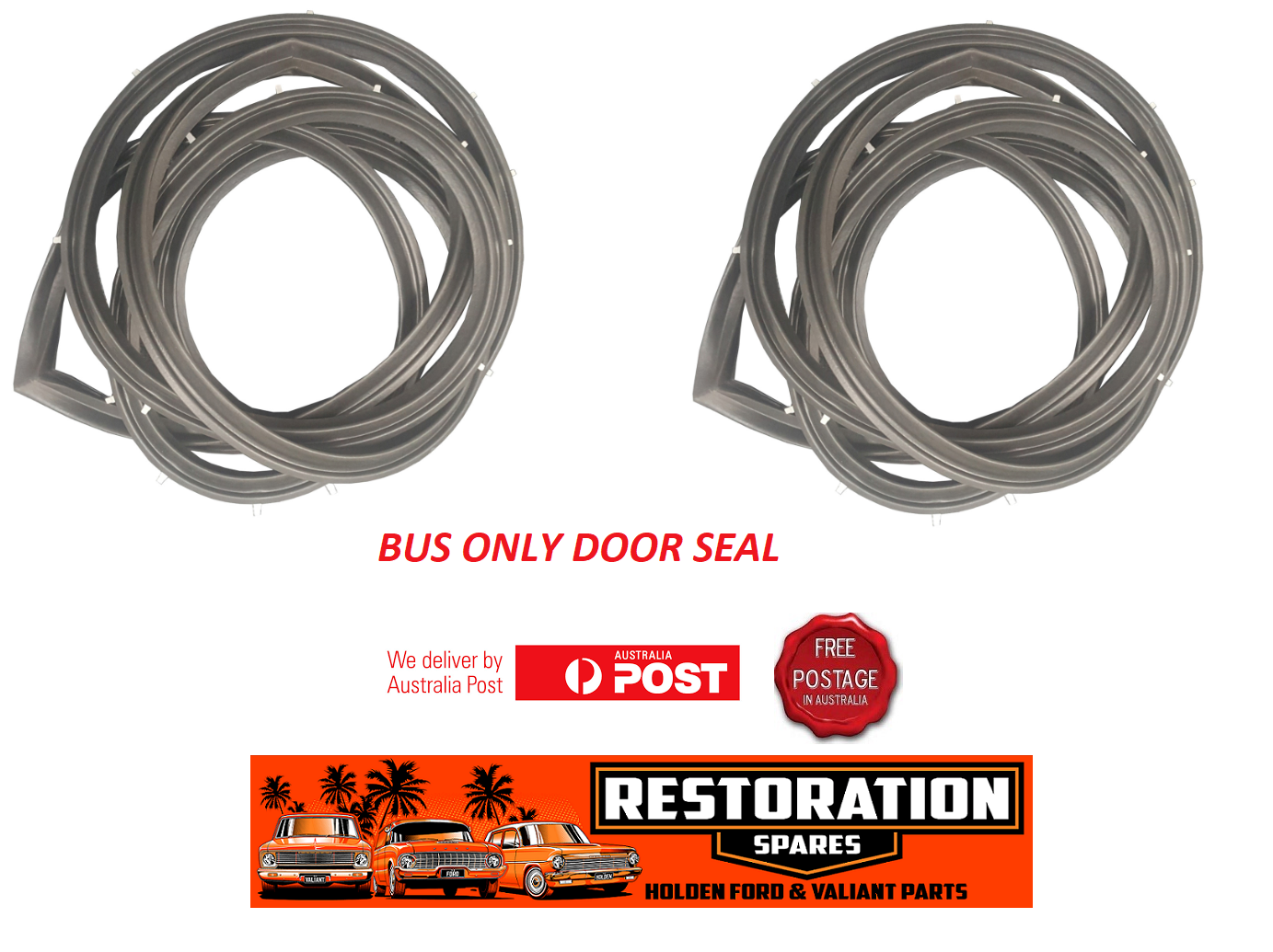 2 X MAZDA T3500 TRUCK RIGHT & LEFT HAND FRONT DOOR SEALS WITH MITRED CORNERS