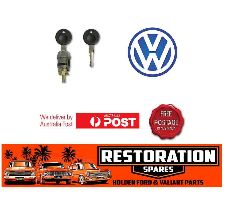 IGNITION BARREL AND KEYS SUITS VOLKSWAGON JEDDA GOLF PASSAT (see 2nd photo for fitment)