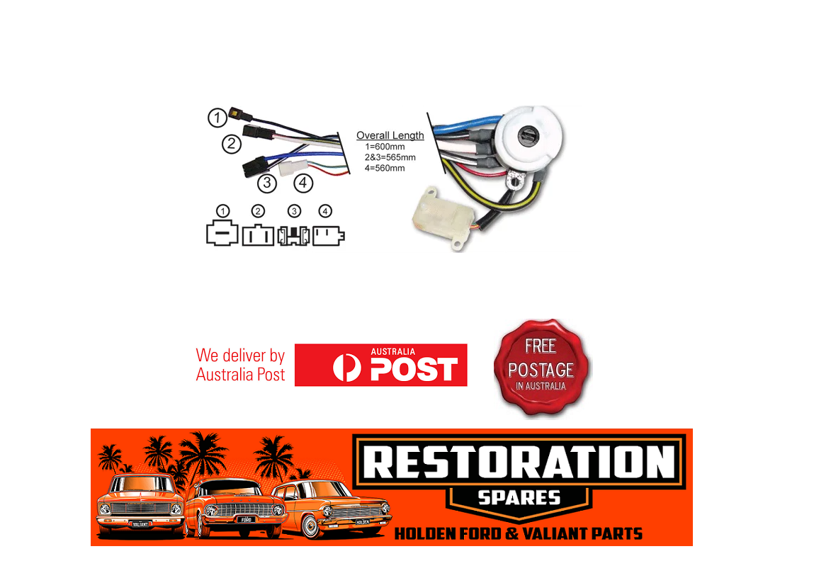 FORD SPECTRON VAN 1985-1999 IGNITION SWITCH AND CABLE