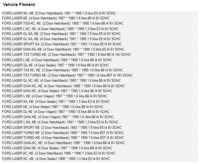 FORD LASER KA KB KC KE GLOVEBOX LATCH LOCK ASSEMBLY