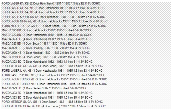 FORD LASER METEOR MAZDA 323 929 IGNITION SWITCH CABLE (see photo for fitment)