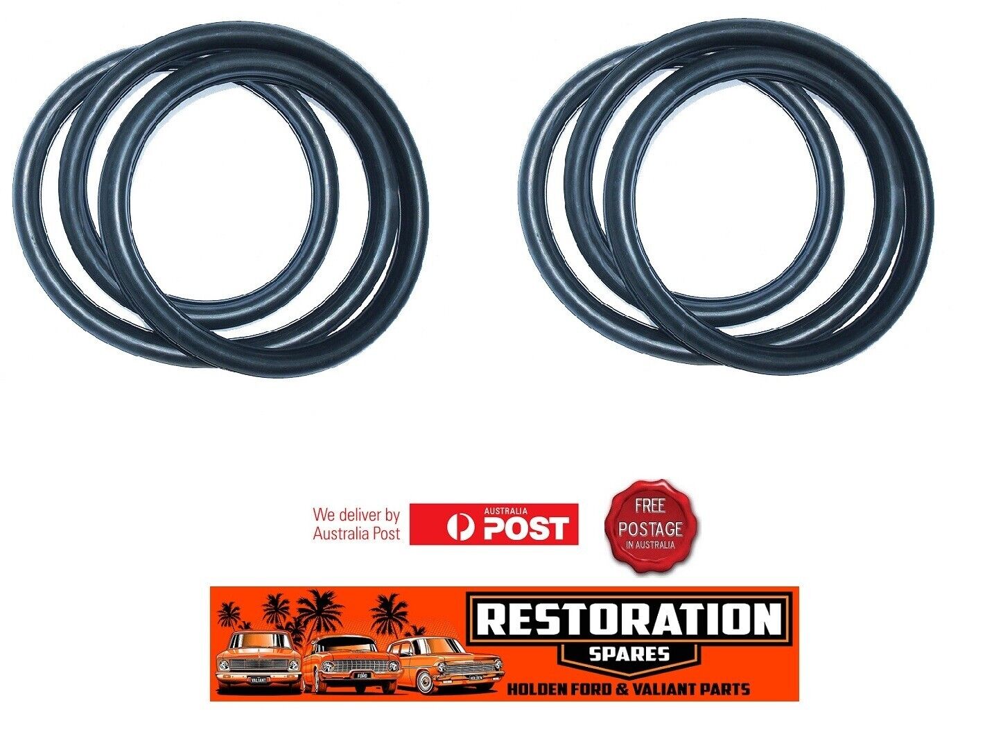 FORD ESCORT MK1 2 DOOR COUPE REAR QUARTER WINDOW GLASS SEALS RIGHT & LEFT SIDES