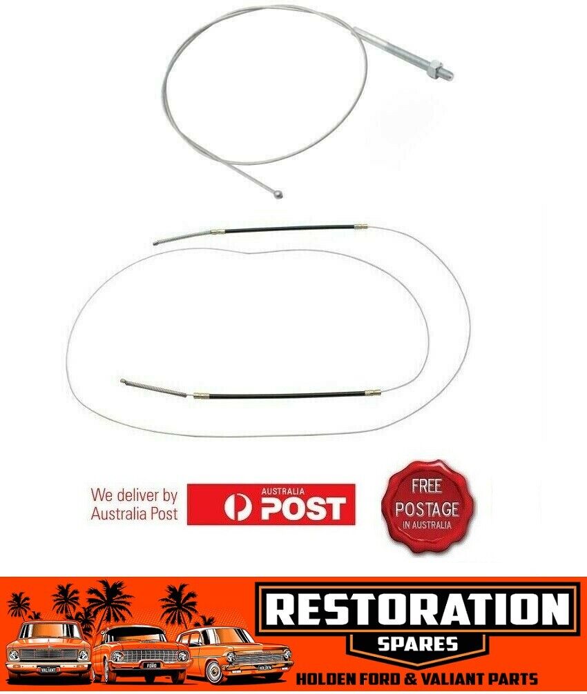 HOLDEN FE FC FB EK FRONT & REAR HANDBRAKE CABLE MANUAL TRANSMISSION BODIED CAR