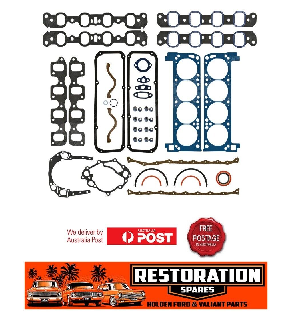 FORD 302 351 CLEVELAND FULL ENGINE GASKET SET SUITS 2 AND 4V HEADS
