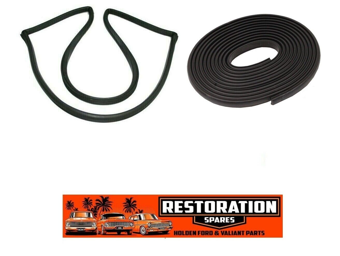 CHRYSLER VALIANT VE VF VG “SEDAN” REAR WINDSCREEN SEAL WITH BLACK LOCK STRIP
