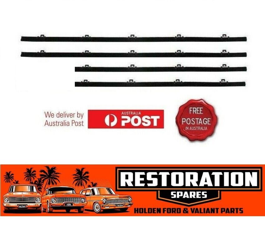 CHRYSLER VALIANT CHARGER VK CL INNER & OUTER FRONT DOOR BELTS NO 1/4 WINDOW