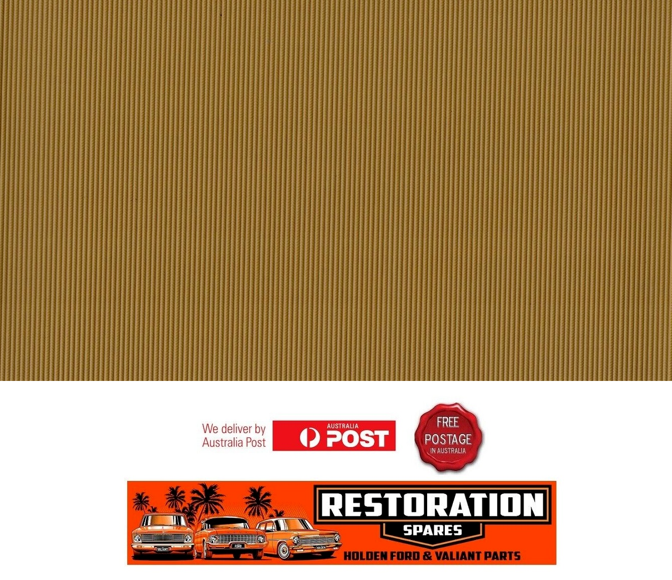 ANTIQUE GOLD RIBBED ROOF LINING HOLDEN TORANA LX UC 2 DOOR HATCH