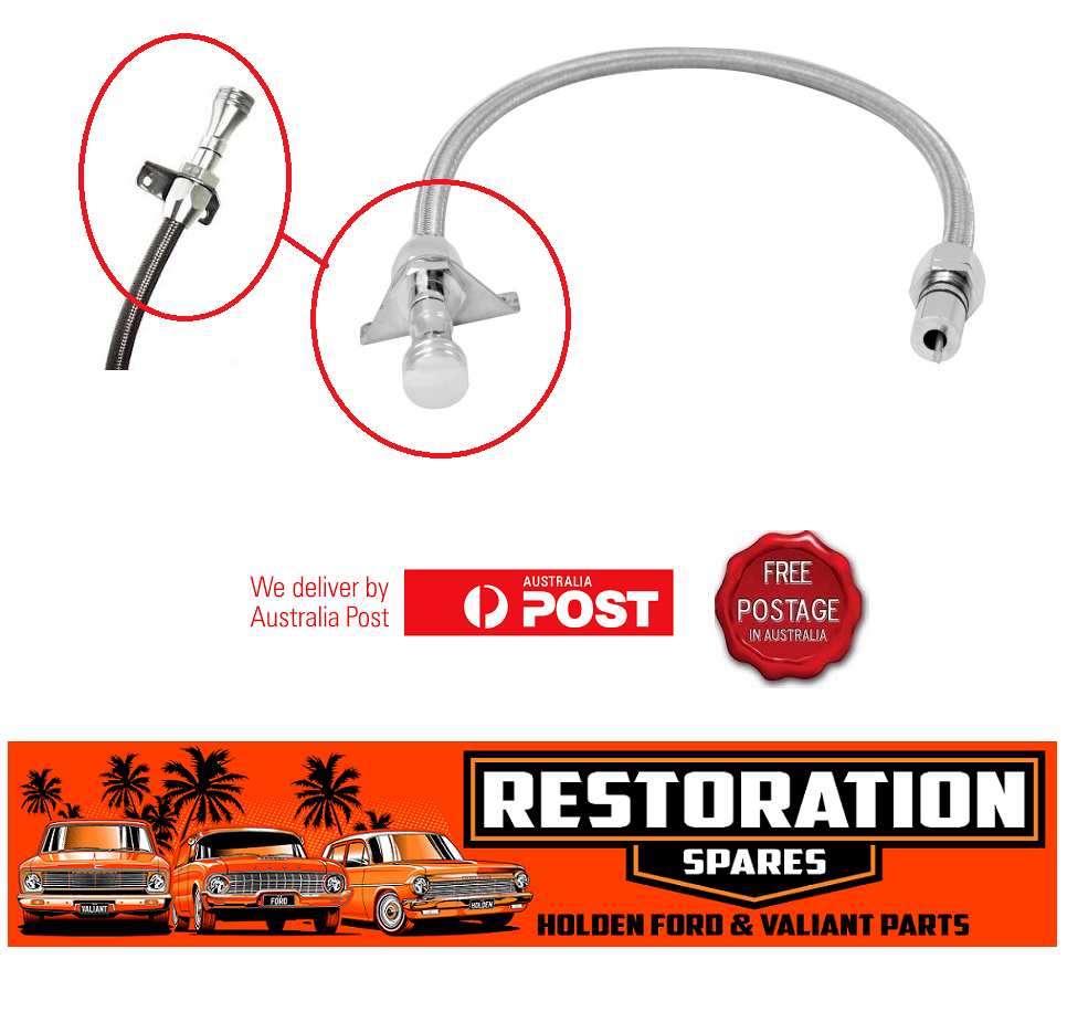 TURBO 350 400 BRAIDED FLEXABLE POLISHED ALLOY DIP STICK TUBE