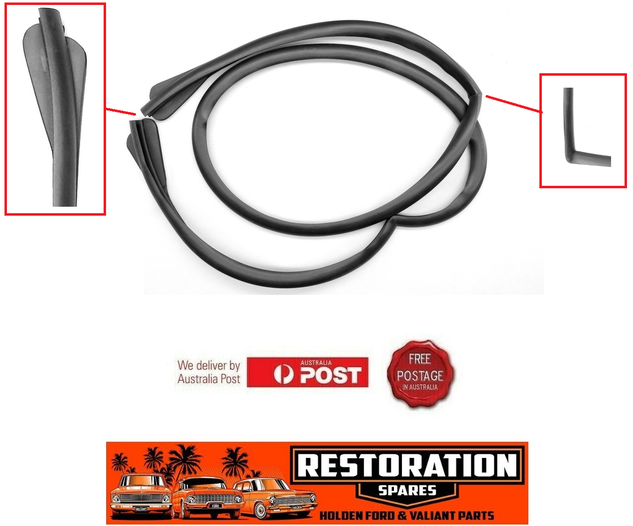 CHRYSLER VALIANT VH VJ VK CL CM MITRED CORNERS WAGON LOWER TAILGATE SEAL