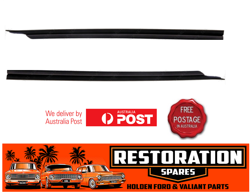 CHRYSLER VALIANT VE VF COUPE HARDTOP GLASS DIVIDER SEALS PAIR (2) (Copy)