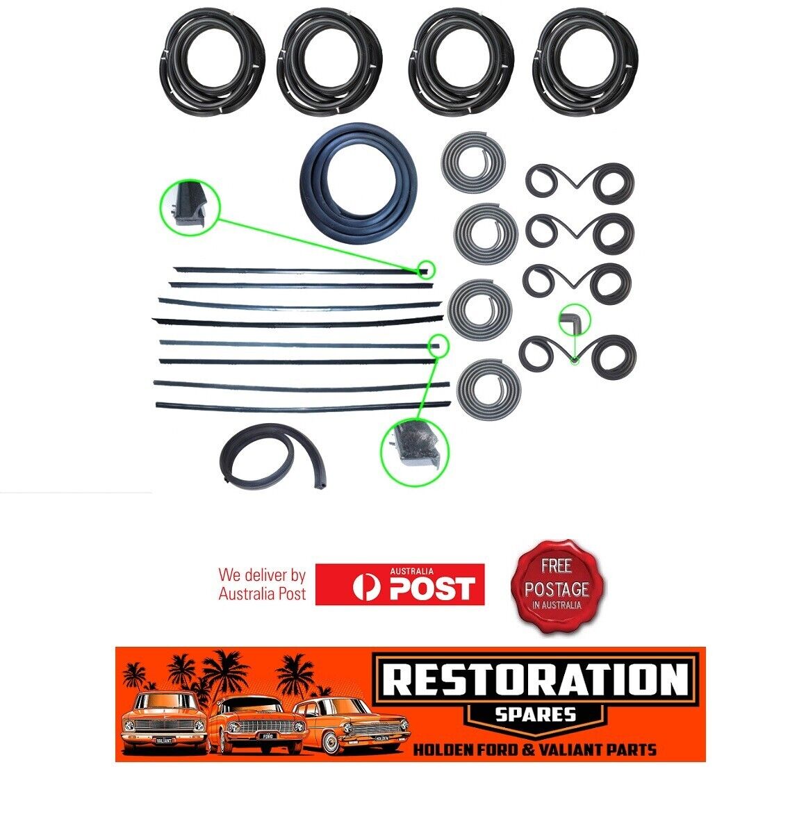 LEYLAND P76 4 DOOR SEDAN RUBBER KIT