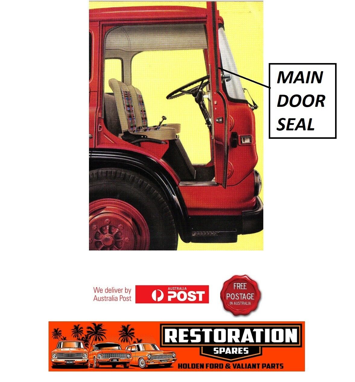 TK BEDFORD TRUCK FULLY MOULDED RIGHT HAND FRONT DOOR SEAL