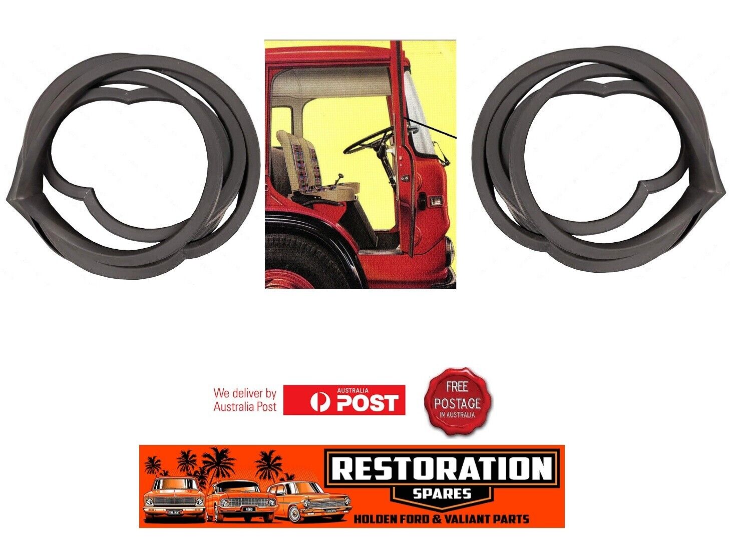 TK BEDFORD TRUCK FULLY MOULDED LEFT AND RIGHT HAND FRONT DOOR SEALS