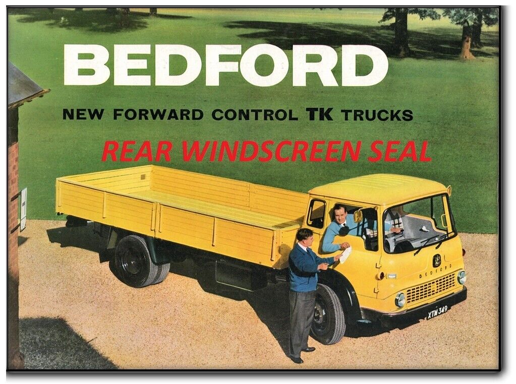 TK BEDFORD TRUCK REAR WINDSCREEN SEAL COMES WITH BLACK LOCKSTRIP