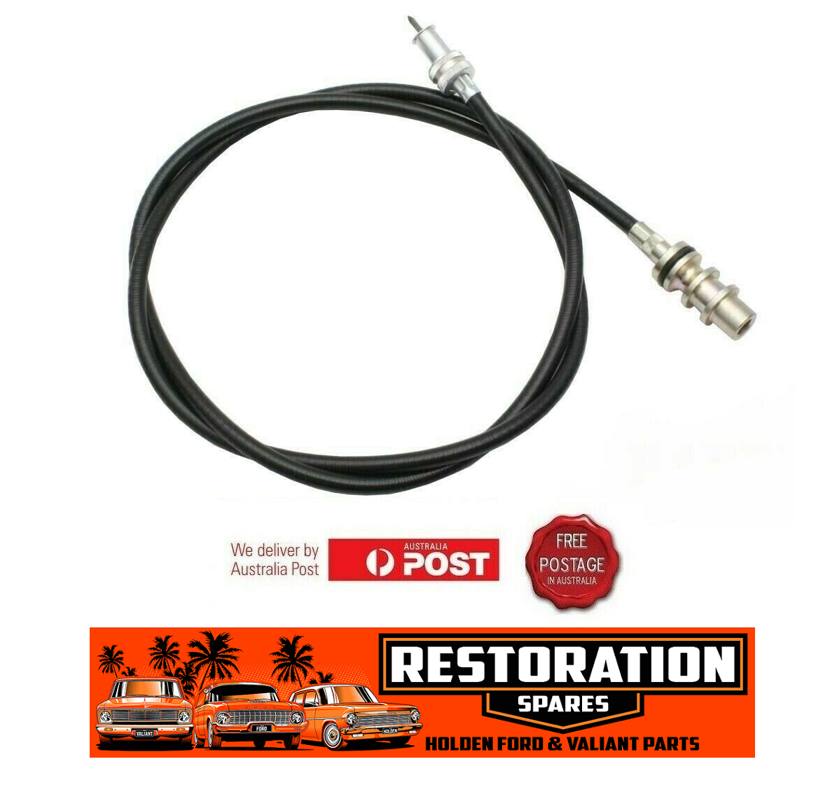 HOLDEN HD HR 3 SPEED MANUAL CRASH BOX TRANSMISSION SPEEDO CABLE 186S X2