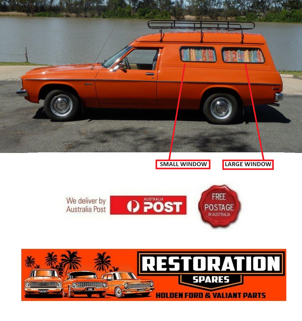 HOLDEN HQ HJ HX HZ WB TRADESMAN PANEL VAN SIDE GLASS SEALS (read description)