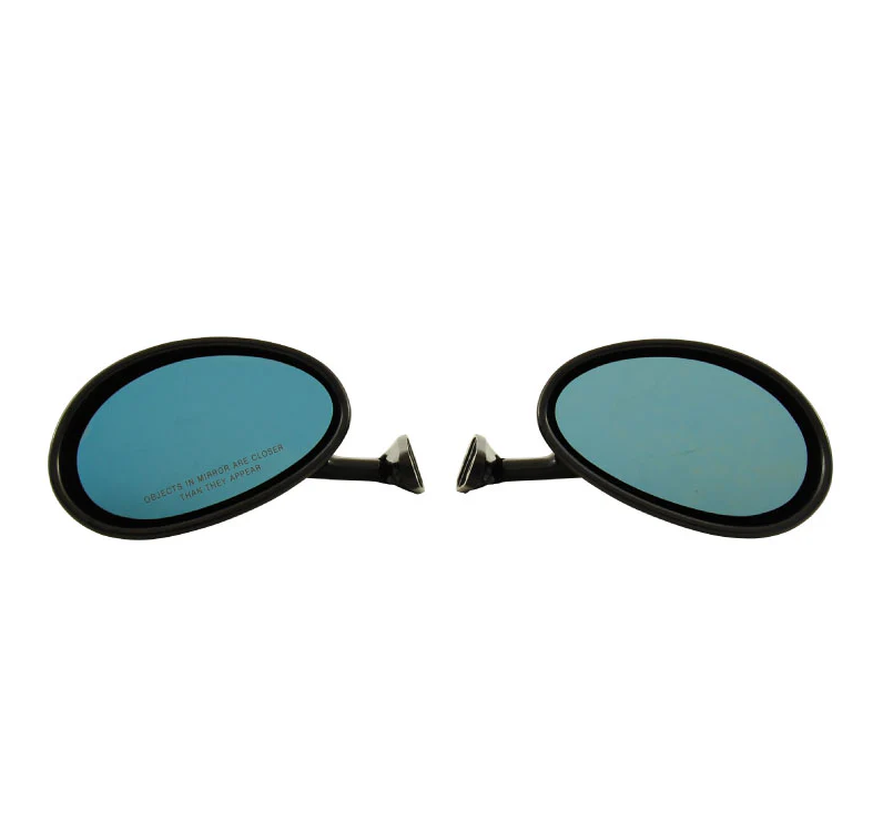 2 X BLACK CALIFORNIA CLASSIC STYLE DOOR SPORTS MIRROR SET (Read description)