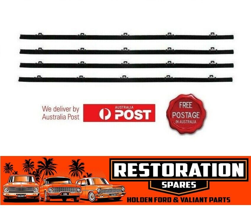 CHRYSLER VALIANT VH VJ VK CM SEDAN INNER & OUTER REAR DOOR BELT WEATHER STRIPS