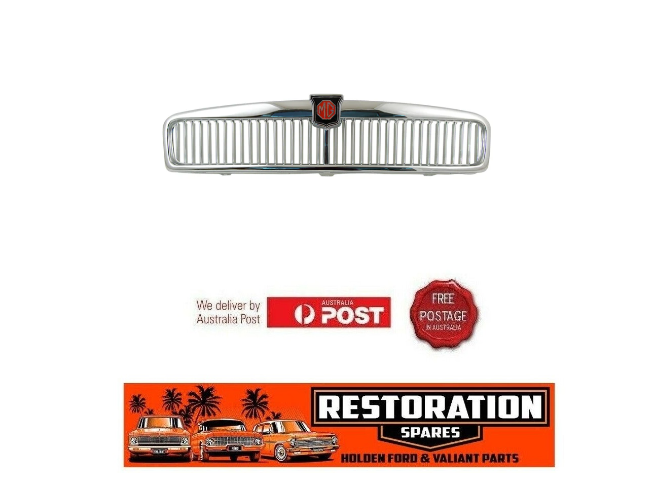 MGB MG brand new GRILLE WITH BADGE