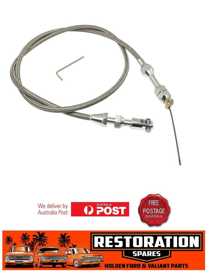 36″ BRAIDED STAINLESS STEEL THROTTLE CABLE CHEV LS LS1 LSX 5.7L 6.0L HOT ROD