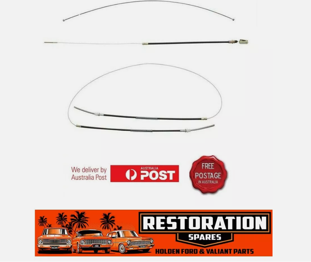 FRONT INTERMEDIATE & REAR HANDBRAKE CABLES EJ SOME EH HOLDEN