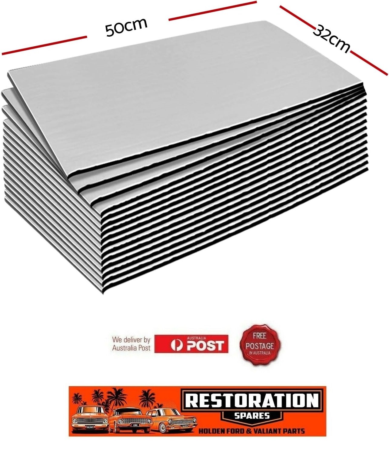 12 SHEETS CAR FLOOR SOUND DEADENER NOISE INSULATION HEAT PROOF read before order