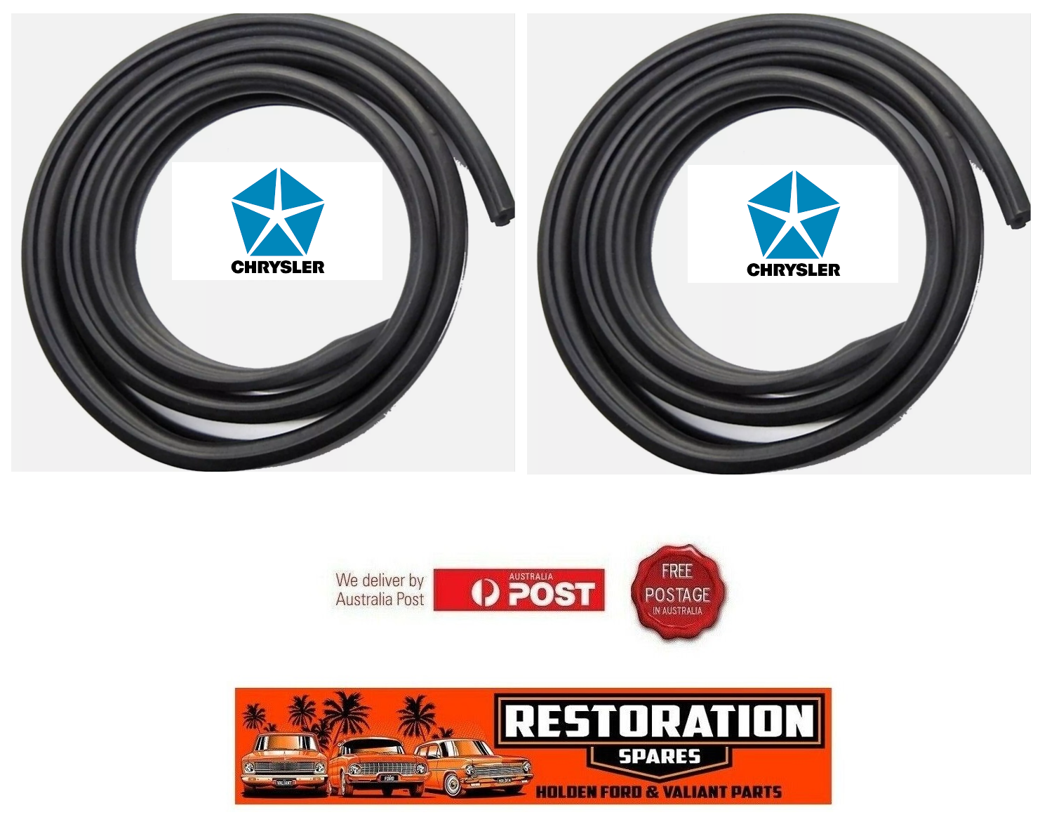 CHRYSLER VALIANT “VH CHARGER FIXED REAR WINDOW ONLY” LH & RH SIDE ROOF RAIL SEAL