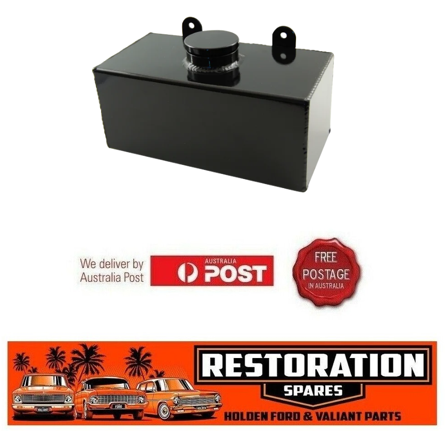 UNIVERSAL BLACK ALLOY WINDSCREEN WASHER BOTTLE RESERVIOR TANK