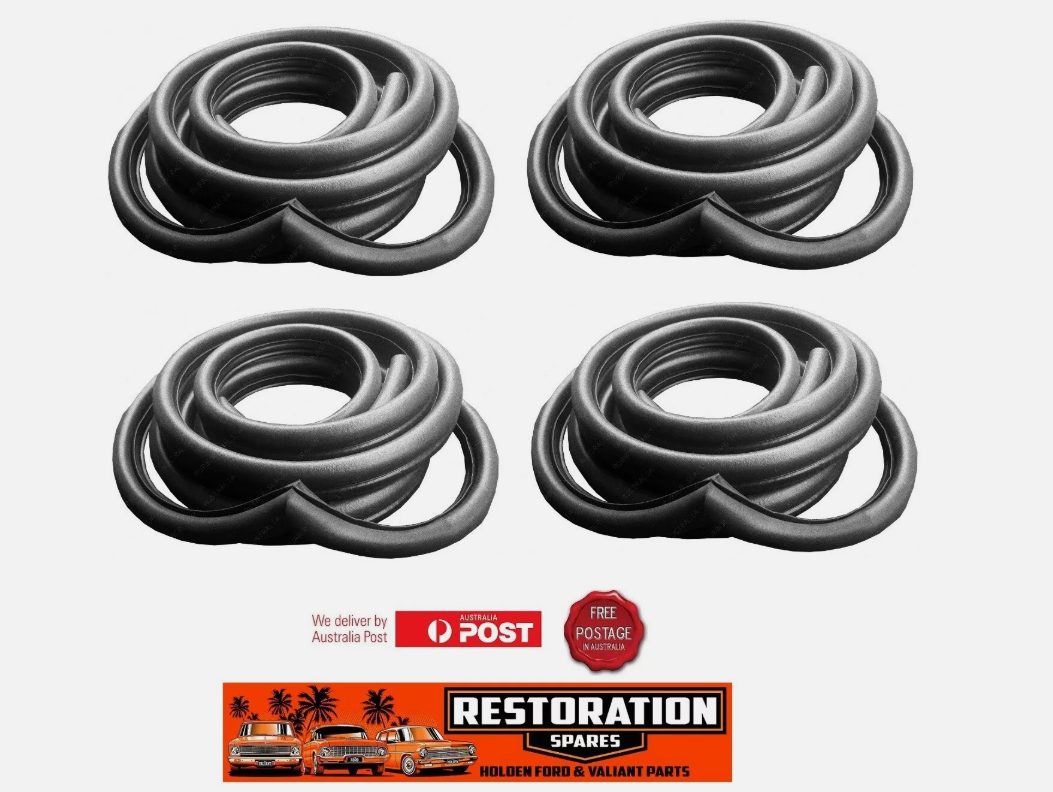 FORD CORTINA TE SEDAN LEFT & RIGHT HAND FRONT & REAR DOOR SEALS MITRED CORNERS