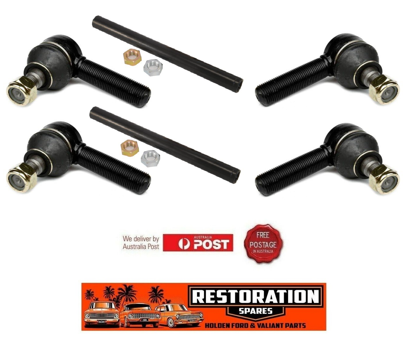 HOLDEN HK HT AND MOST HG TIE ROD END AND JOINER TUBE KITS