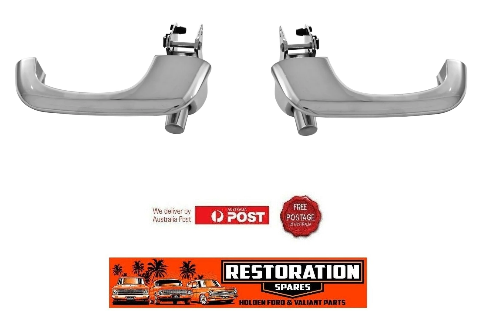 FORD MUSTANG 1964 1965 1966 DOOR HANDLE SET LEFT & RIGHT SIDES