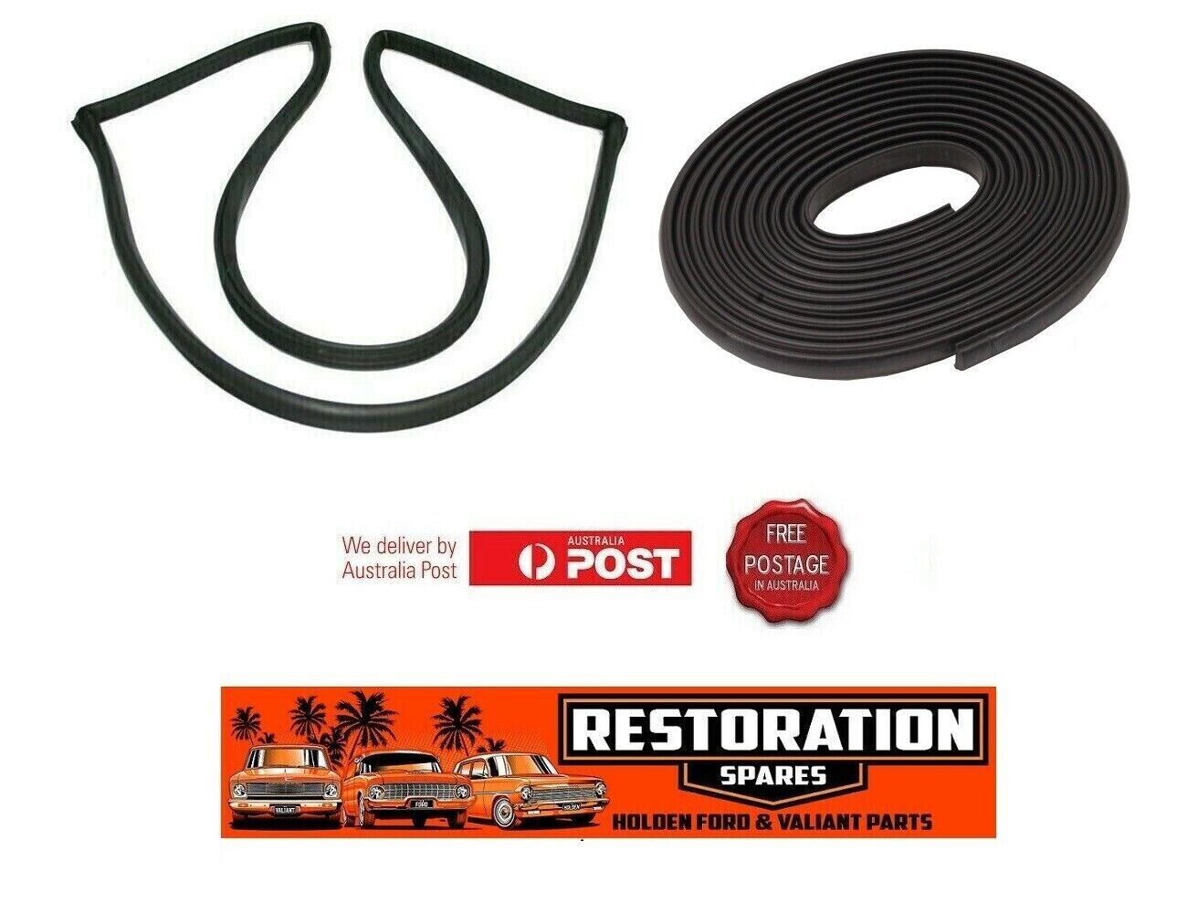 AUSTIN MORRIS 1800 SEDAN REAR WINDSCREEN SEAL & BLACK LOCK STRIP
