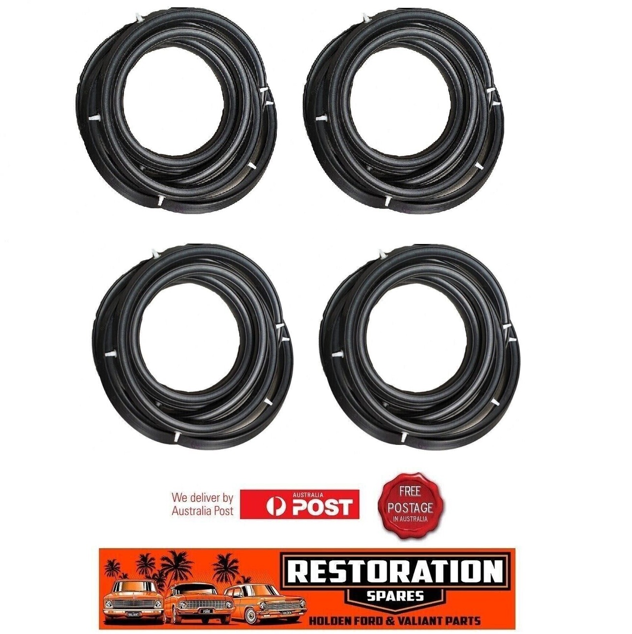 CHRYSLER VALIANT VJ CJ VK CK CL CM SEDAN WAGON FRONT & REAR DOOR SEAL KIT