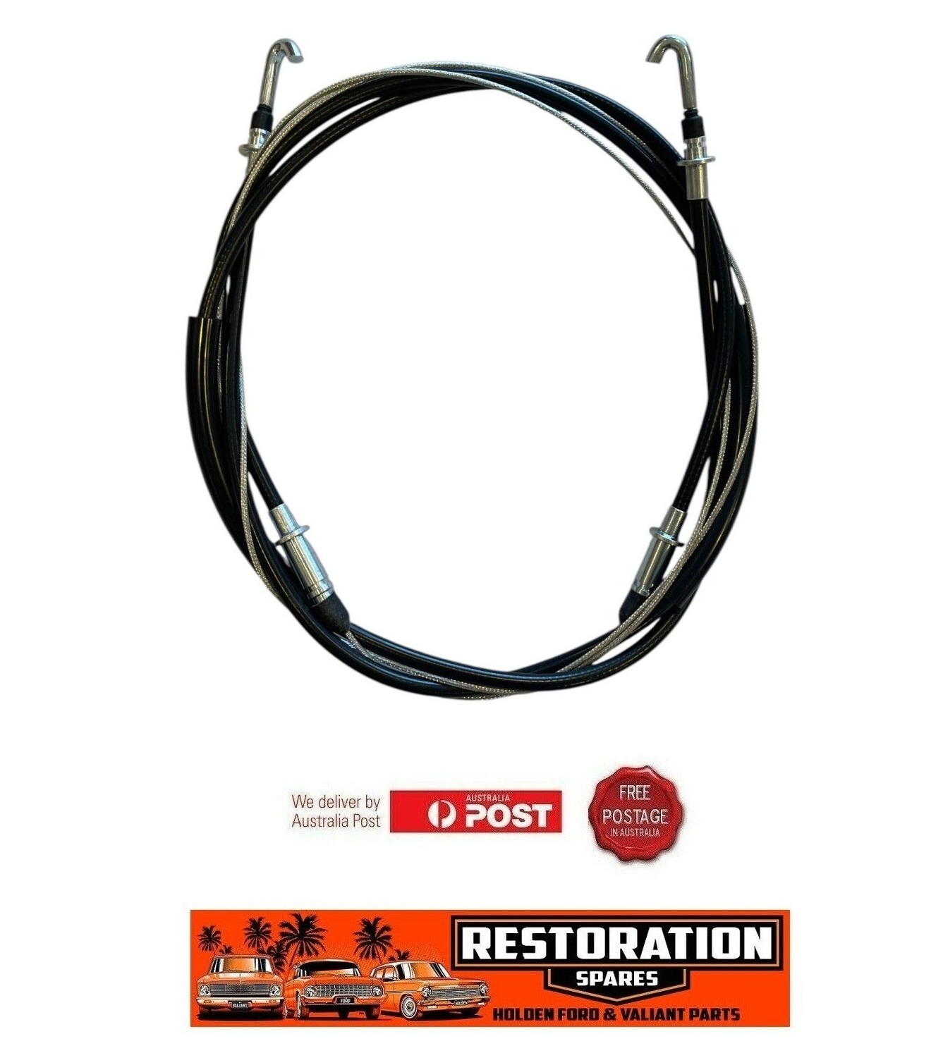 FORD FALCON XR XT XW CONVERTED TO XH DISC BRAKE REAR HANDBRAKE CABLE