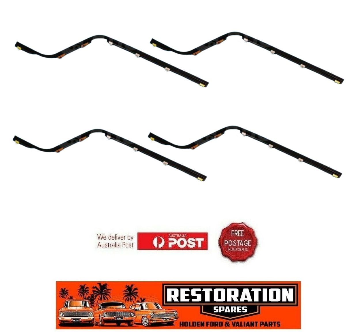 INNER & OUTER DOOR BELT WEATHERSTRIP KIT SUITS TOYOTA DYNA U60 MODELS (4 belts)